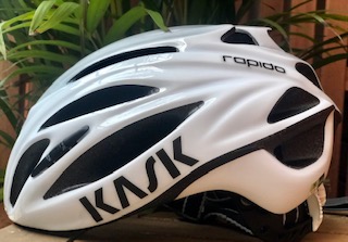 Side view of one of the KASK Helmets. 